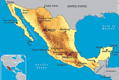 What is the climate and vegetation in Mexico